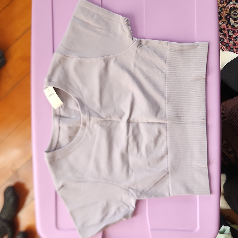 Aerie Offline Sidewalk Seamless Cropped T in Afterglow